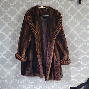 Dennis Basso fax fur oversized coat
